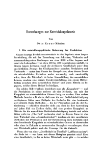 Bemerkungen zur Entwicklungstheorie