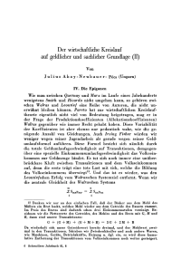 Der wirtschaftliche Kreislauf auf geldlicher und sachlicher Grundlage (II)