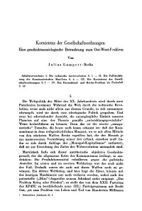Koexistenz der Gesellschaftsordnungen