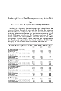 Ernährungshilfe und Bevölkerungsvermehrung in der Welt