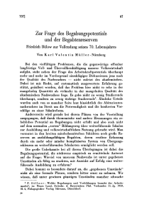 Zur Frage des Begabungspotentials und der Begabtenreserven