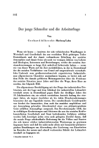Der junge Schmoller und die Arbeiterfrage