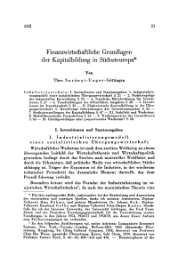 Finanzwirtschaftliche Grundlagen der Kapitalbildung in Südosteuropa