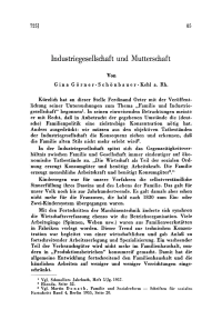 Industriegesellschaft und Mutterschaft