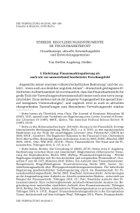 Hybride Regulierungsinstrumente im Finanzmarktrecht. Grundkonzept, aktuelle Anwendungsfälle und Entwicklungspotential