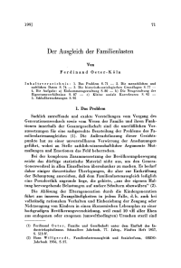 Der Ausgleich der Familienlasten