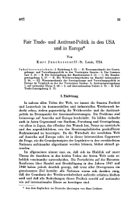 Fair Trade- und Antitrust-Politik in den USA und in Europa