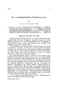 Die wirtschaftsethischen Verhaltensweisen