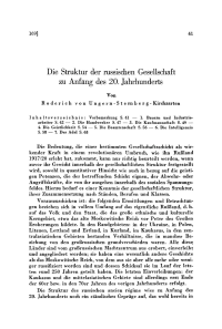 Die Struktur der russischen Gesellschaft zu Anfang des 20. Jahrhunderts
