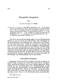 Europäische Integration