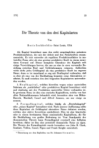 Die Theorie von den drei Kapitalarten