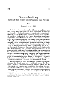 Die neuere Entwicklung der deutschen Sozialversicherung und ihre Reform