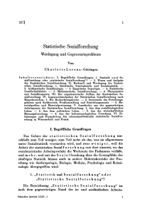 Statistische Sozialforschung