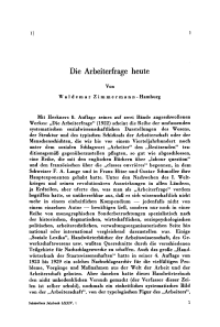 Die Arbeiterfrage heute