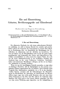 Ehe und Ehezerrüttung, Geburten, Bevölkerungsgröße und Eliteschwund
