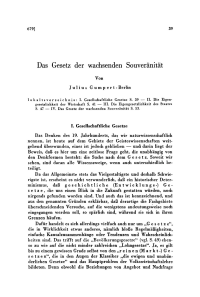 Das Gesetz der wachsenden Souveränität