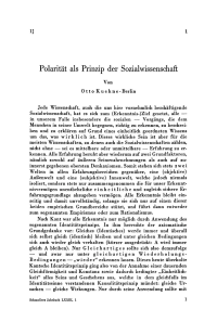 Polarität als Prinzip der Sozialwissenschaft