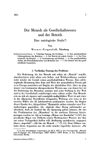 Der Mensch als Gesellschaftswesen und der Betrieb