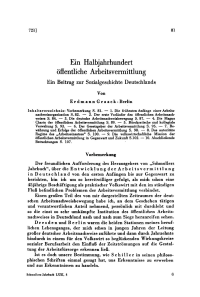 Ein Halbjahrhundert öffentliche Arbeitsvermittlung. Ein Beitrag zur Sozialgeschichte Deutschlands