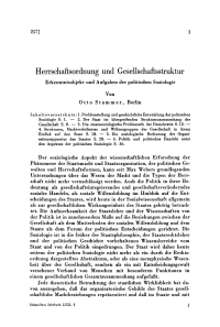 Herrschaftsordnung und Gesellschaftsstruktur