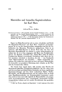 Materielles und formelles Kapitalverhältnis bei Karl Marx
