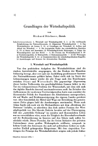 Grundfragen der Wirtschaftspolitik