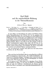 Karl Diehl und die sozialrechtliche Richtung in der Nationalökonomie