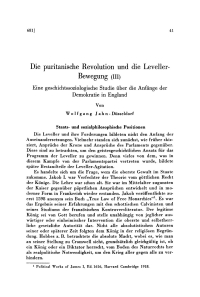 Die puritanische Revolution und die Leveller-Bewegung (III)