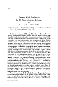 Johann Karl Rodbertus. Zur 75. Wiederkehr seines Todestages