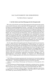 Das Planungsrecht der Energiewende