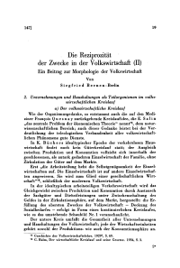 Die Reziprozität der Zwecke in der Volkswirtschaft (II) – Ein Beitrag zur Morphologie der Volkswirtschaft