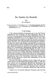 Der Standort des Haushalts