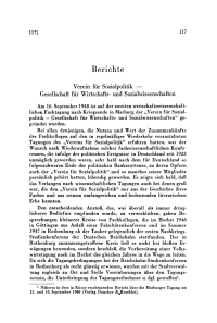 Verein für Sozialpolitik — Gesellschaft für Wirtschafts- und Sozialwissenschaften