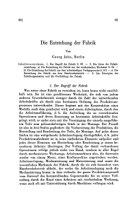 Die Entstehung der Fabrik