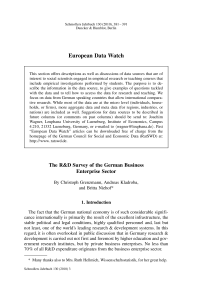 The R&D Survey of the German Business Enterprise Sector