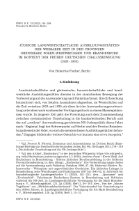 Jüdische landwirtschaftliche Ausbildungsstätten der Weimarer Zeit in den Provinzen Grenzmark Posen-Westpreußen und Brandenburg im Kontext der frühen deutschen Chaluzbewegung (1920 – 1933)