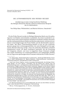 Die Autonomiestädte der Frühen Neuzeit