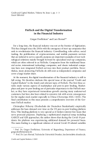 FinTech and the Digital Transformation in the Financial Industry