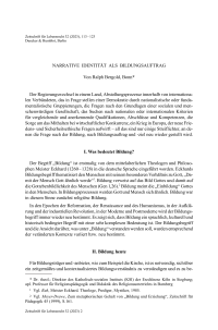 Narrative Identität als Bildungsauftrag