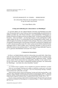 Flüchtlingsschutz in Europa – hinreichend?