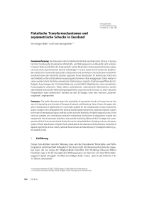 Fiskalische Transfermechanismen und asymmetrische Schocks in Euroland