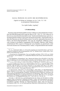 Racial Profiling im Lichte der Rechtsprechung