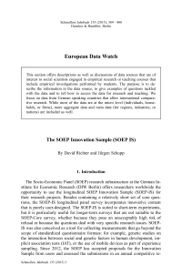 The SOEP Innovation Sample (SOEP IS)