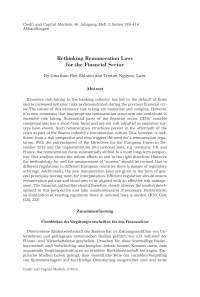 Rethinking Remuneration Laws for the Financial Sector