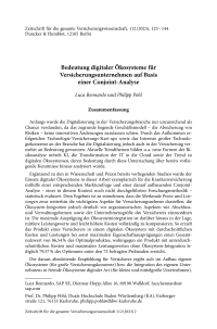 Bedeutung digitaler Ökosysteme für Versicherungsunternehmen auf Basis einer Conjoint-Analyse