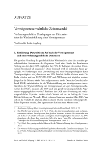 Vermögensteuerrechtliche Zeitenwende?