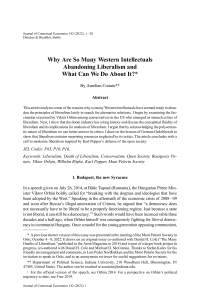 Why Are So Many Western Intellectuals Abandoning Liberalism and What Can We Do About It?