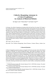 Collective Bargaining Autonomy in a Crisis of Legitimacy? An Analysis of Historical Debates