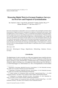 Measuring Digital Work in (German) Employee Surveys: An Overview and Proposal of Systematization