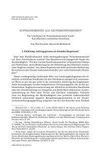 Auftragsgrenzen als Grundrechtsgrenzen?